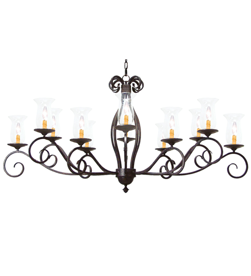 120295 60 in. Firenze 12 Light Oblong Chandelier