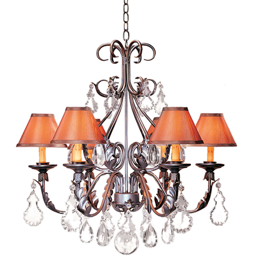 115435 28 in. French Elegance 6 Light Chandelier