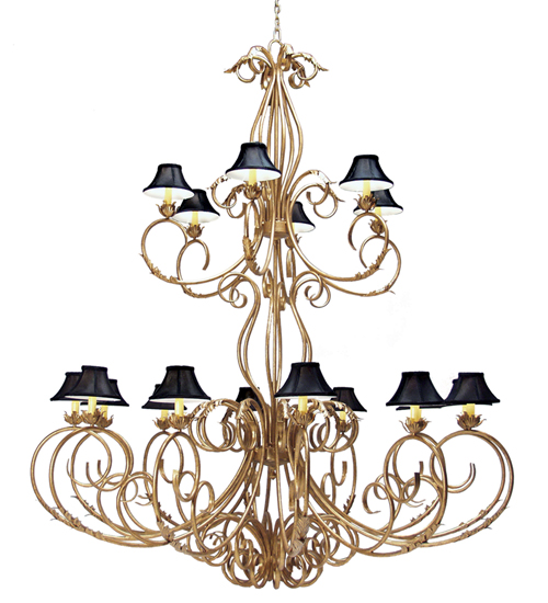 120320 84 in. Alexandria 18 Light Two Tier Chandelier