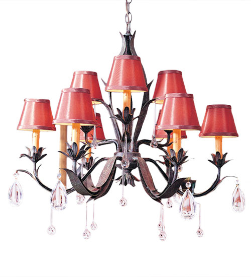 120769 28 in. Slenderleaf 9 Light Chandelier