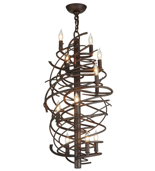 117938 24 in. Cyclone 13 Light Chandelier