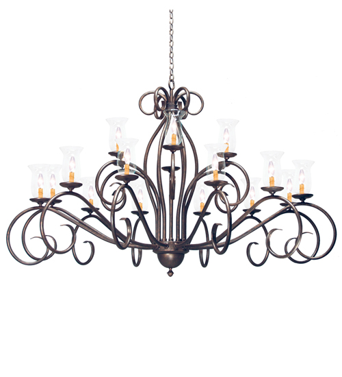 157991 72 in. Sienna 18 Light Two Tier Chandelier