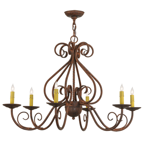 160224 36 in. Jenna 6 Light Chandelier