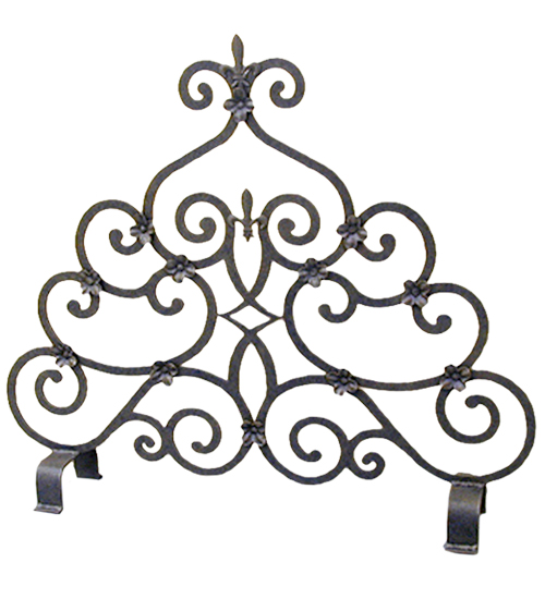 162714 36 in. Fleur De Lys Fireplace Screen