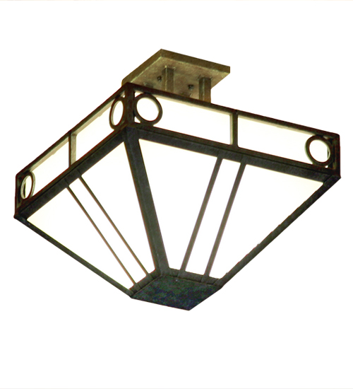 160783 18 in. Mission Chic Semi-Flushmount