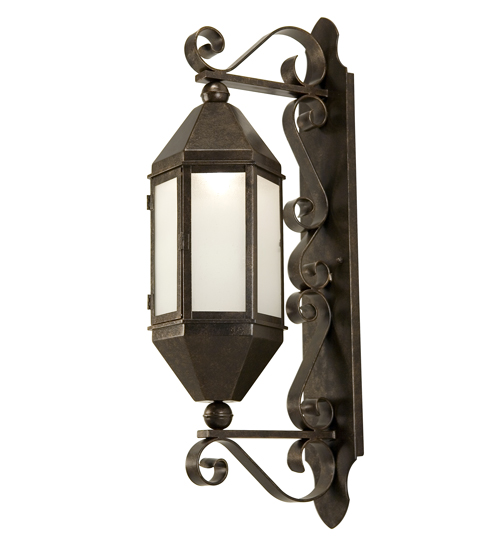 158273 10 in. Plaza Lantern Wall Sconce