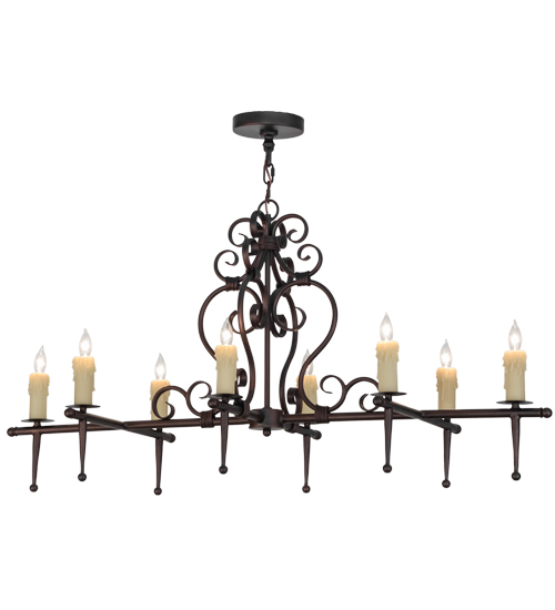 146425 48 in. Monica 8 Light Oblong Chandelier