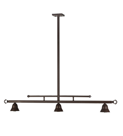 143852 58.5 in. Steppe 3 Light Pendant Hardware, Chocolate