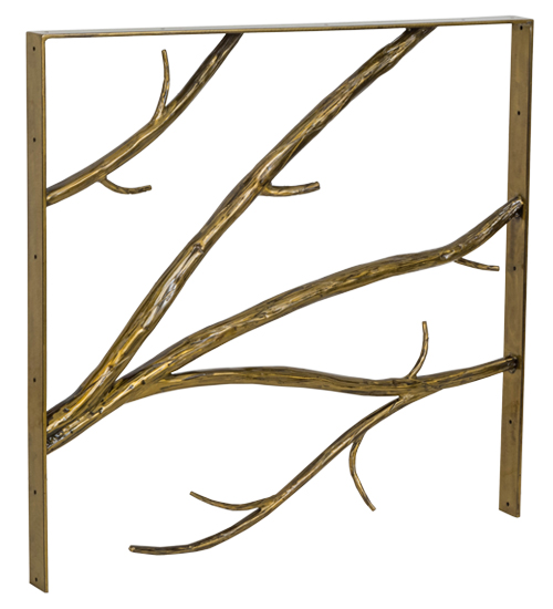 153688 34.5 x 30 in. Branches Handrail, Gold & Black