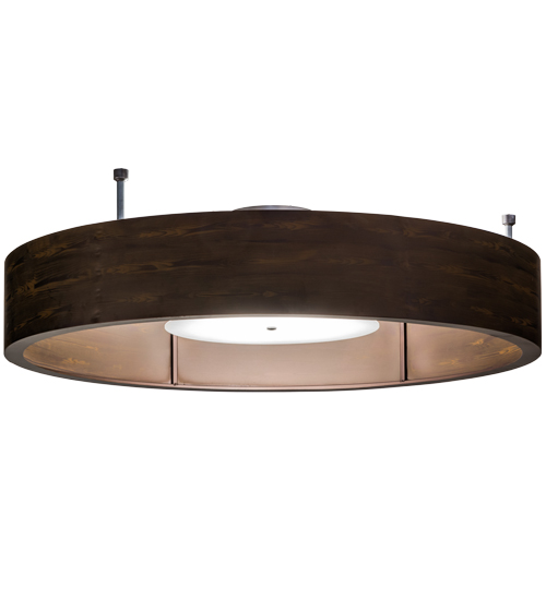 154000 72 in. Cilindro Hickory Pendant, Chocolate, White & Black