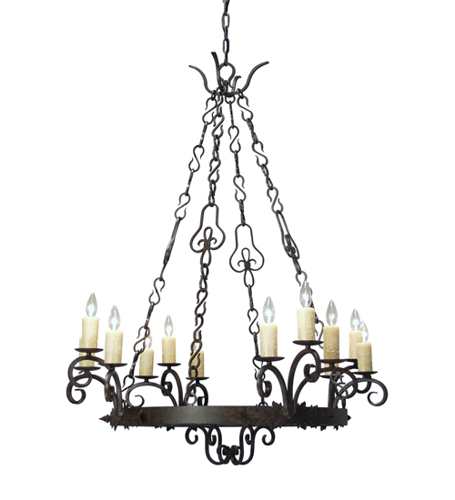 115239 42 in. Clarinda 12 Light Chandelier