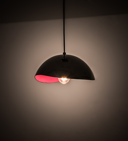 198131 12 in. Gravity Pendant - Black & Pink