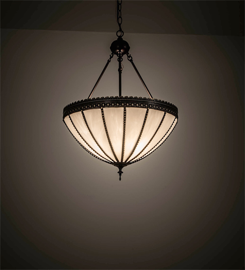 198338 21 in. Gothic Inverted Pendant - Craftsman Brown