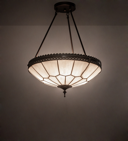 199823 20 in. Vincent Honeycomb Inverted Pendant - Beige & Black