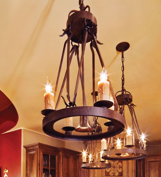 179978 18 in. Lakeshore 4 Light Chandelier - Cajun Spice