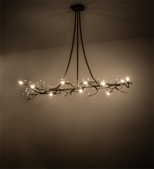 203772 72 in. Winter Solstice Budding Chandelier - Antique