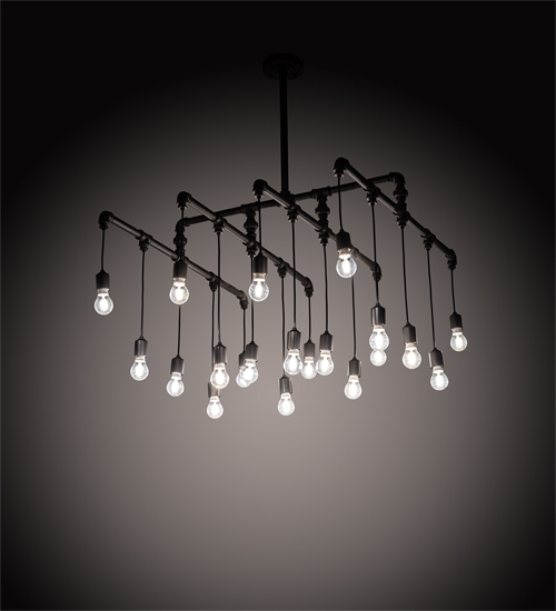 201071 36 in. PipeDream Alva 20 Light Cascading Pendant - Steel