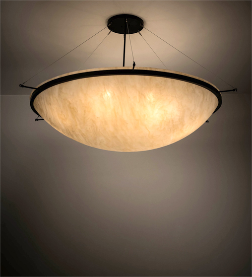 202192 67 in. Lucus Earth Marble Inverted Pendant - Timeless Bronze