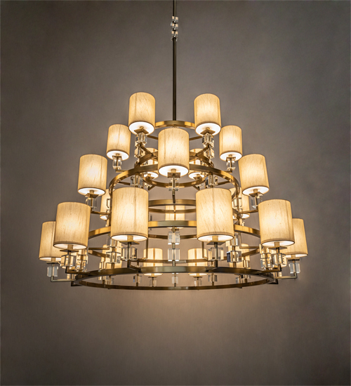 190159 60 in. Montecito Ritz 24 Light Chandelier - Brass Tint