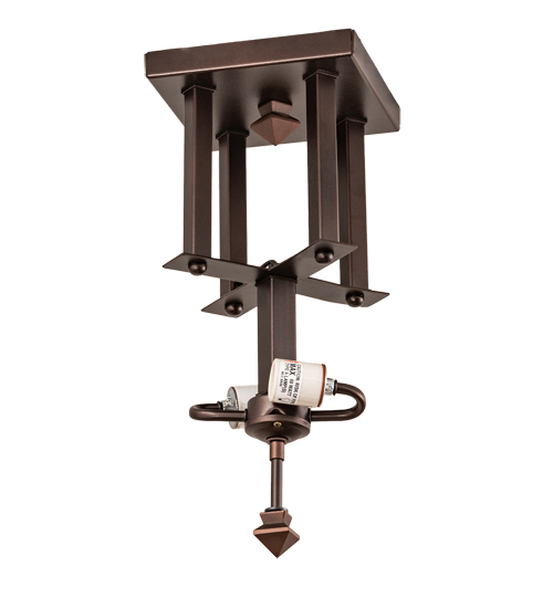 210966 7 in. Arrowhead Flushmount Hardware - Mahogany Bronze