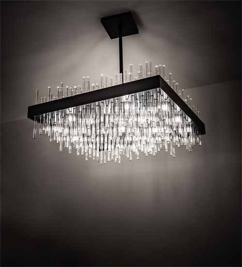 48 in. Arendelle Chandelier - Black & Clear