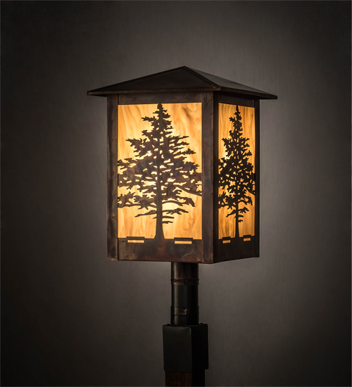 199846 16 in. Tamarack Post Mount - Vintage Copper