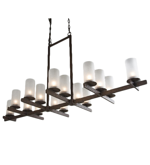 183452 72 in. Dante 16 Light Chandelier - Rusty Nail