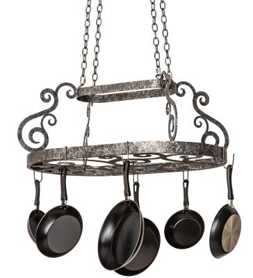 205536 38 in. Neo Pot Rack - Pewter