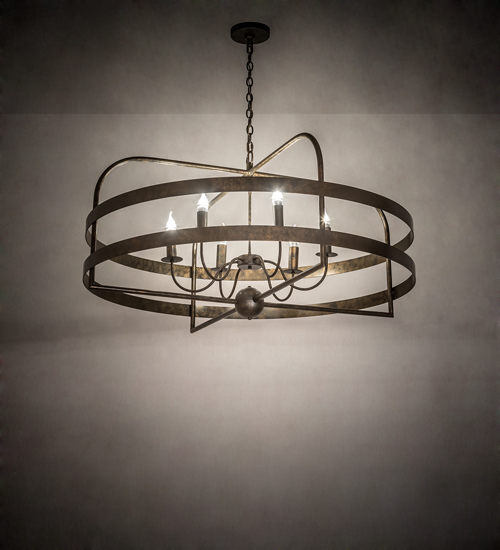 197214 48 in. Aldari 6 Light Chandelier - Black