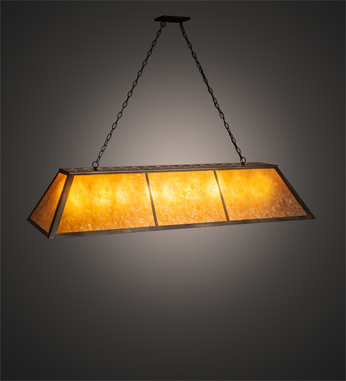 202836 60 in. Tri-Panel Oblong Pendant - Antique Copper
