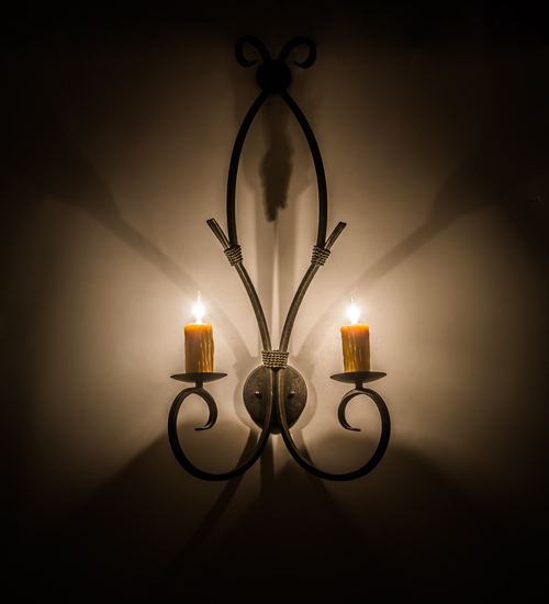 185881 16 in. Sienna 2 Light Wall Sconce - Bronze
