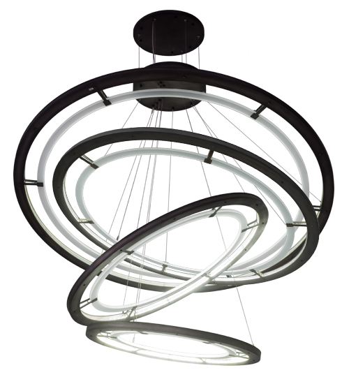 187057 75 in. Anillo 4 Light Pendant - Steel