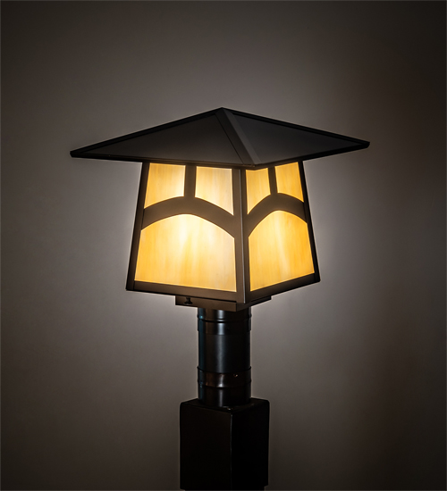 45238 12.25 in. Stillwater Hill Top Post Mount - Craftsman Brown