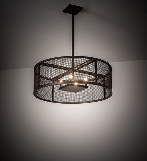 199480 30 in. Cilindro Rame Pendant - Bronze