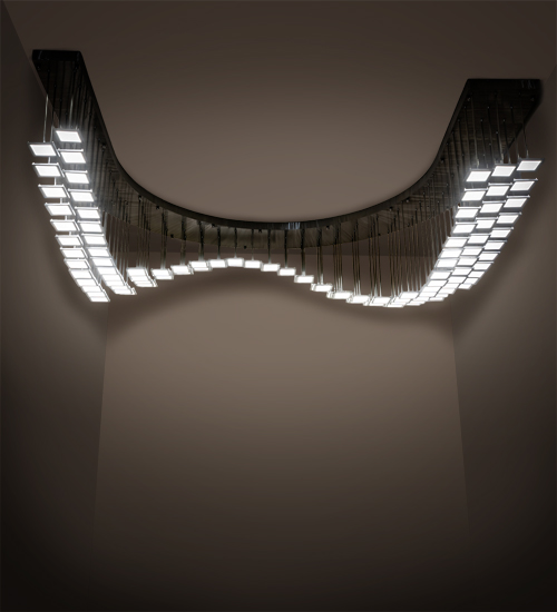 197937 113 in. Kossar Ceiling Fixture - White & Grey