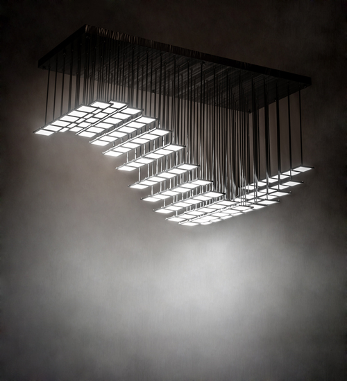198873 80 in. Kossar Ceiling Fixture - White & Grey
