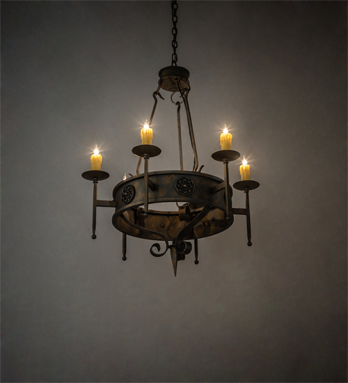 205030 30 in. Lorenzo 6 Light Chandelier - Custom Finish
