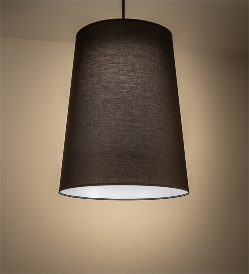212743 30 in. Cilindro Tapered Pendant - Black & White