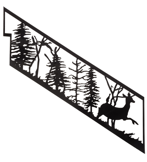 199329 76.37 x 28.87 in. Stair 2 Railing N - Black