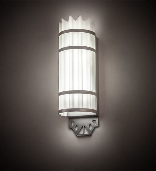 204267 6 in. Lagoon Deco Wall Sconce - Nickel