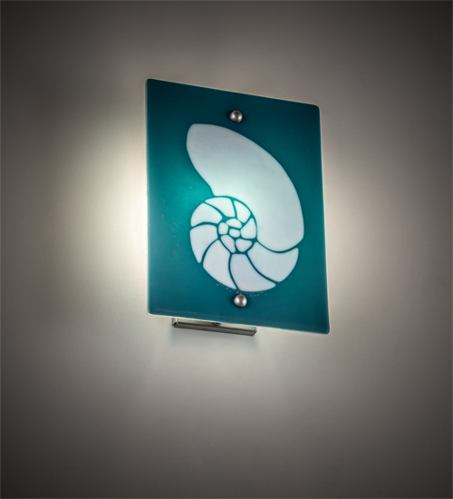 210569 9 in. Metro Fusion Nautilus Wall Sconce - Nickel