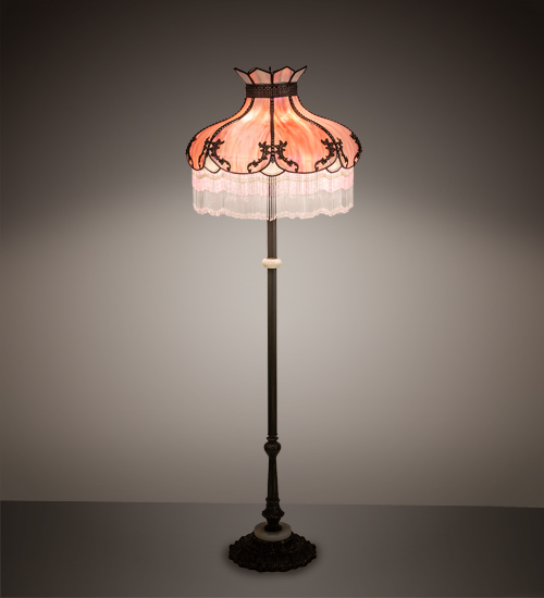 214482 62 in. Elizabeth Floor Lamp - Antique Brass