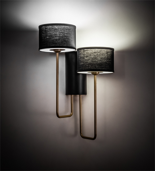 195611 17 in. Cilindro Duet Wall Sconce - Custom Finish