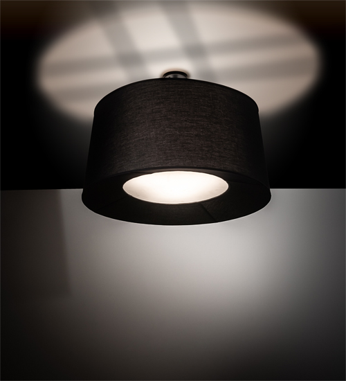 195608 36 in. Cilindro Tapered Pendant - Black & White
