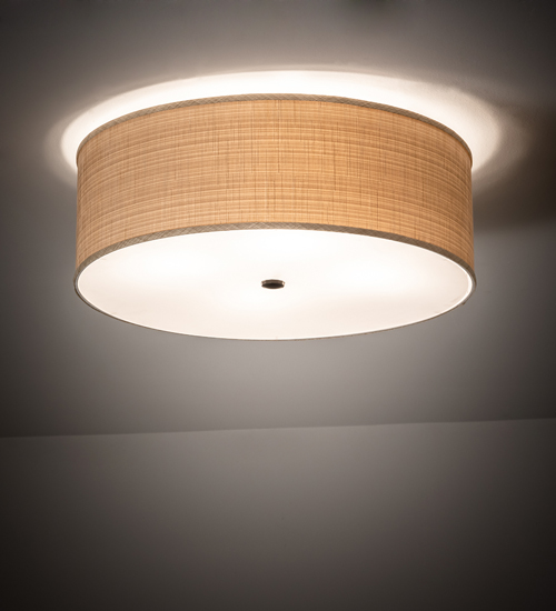 205419 24 in. Cilindro Textrene Flushmount, 60 watt - Timeless Bronze