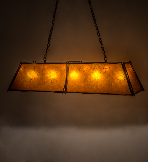 172116 60 in. Sticks Oblong Pendant - Antique Copper