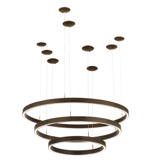 48 in. Anillo Halo 3 Light Pendant - Bronze