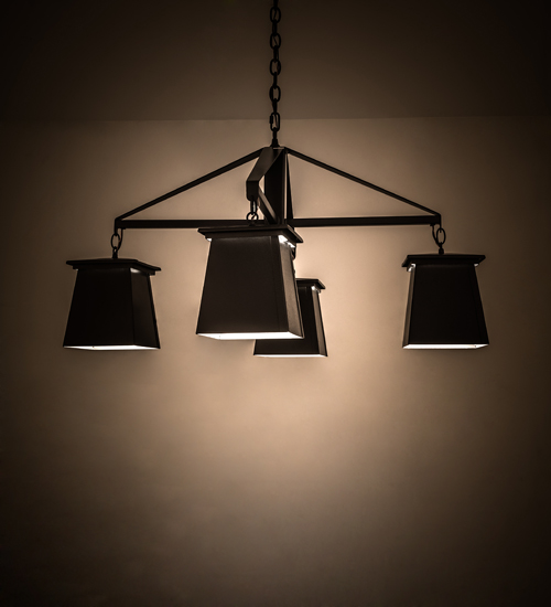 188001 41 in. Mission Midnight 4 Light Chandelier - Timeless Bronze