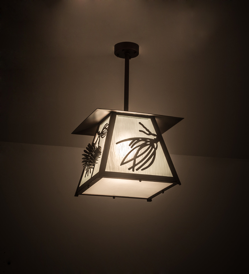 14 in. Stillwater Scotch Pine Pendant - Mahogany Bronze