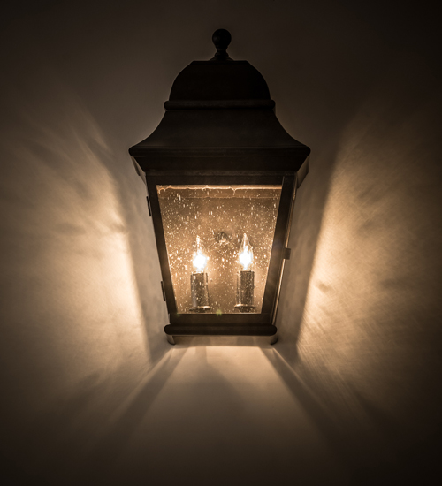186668 9 in. Vincente Wall Sconce - Black, Clear & Seedy